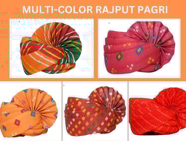 Multi-Color Rajput pagri by geet events