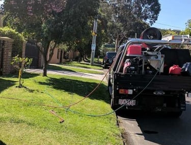 Unblocking a drain in Rosebud