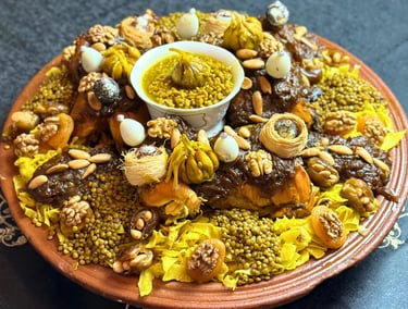 Rfissa – Moroccan Chicken & Lentils over Trid