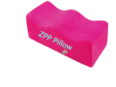 a pink plastic bag with a logo on it