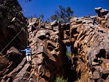 Group in Morialta Conservation Park. Team experiences in Australia's great outdoors.