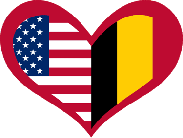 USA (heart) Belgium LARGE