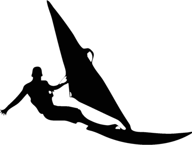 planche à voile, windsurf,  logo base nautique lozari en haute corse