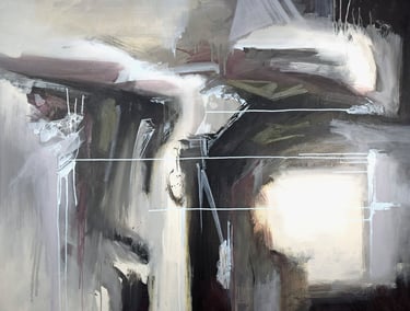 Eric Stiles original abstract painting, sophisticated, unique, contemporary, on canvas