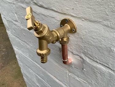 outdoor tap installed at worcester home
