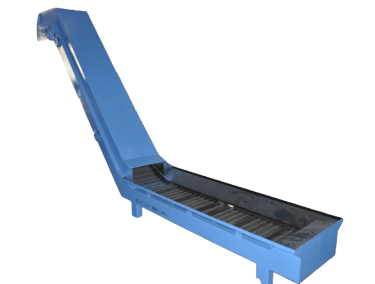 Hinged steel belt chip conveyor