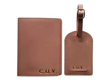 Custom personalized passport cover and luggage tag for stylish travellers