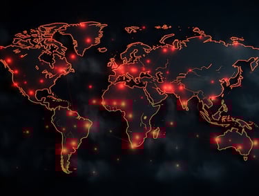 a world map of the world with a map of the world