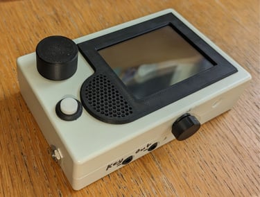 CW decoder and training add in a custom enclosure, rear view