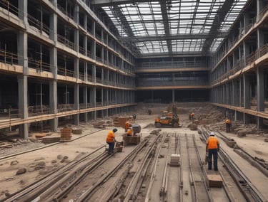 Completed modern infrastructure project with clear blue sky in Bengaluru.