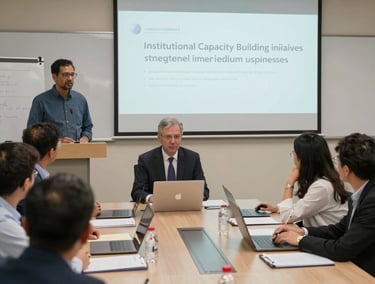 Close-up of hands sketching ideas on a transparent board with network diagrams.