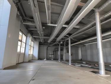 Close-up of wiring work inside a residential building under construction.