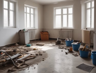 An office space being cleaned with modern equipment and attention to detail.