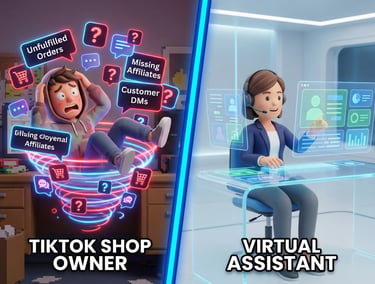 Comparison between Tiktok shkp Owner and Virtural Assistant