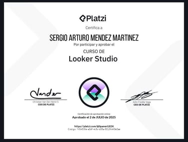 Certificado del Curso de Looker Studio