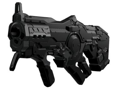 3D printed Plasma Rifle from Doom, sci-fi replica with detailed finish