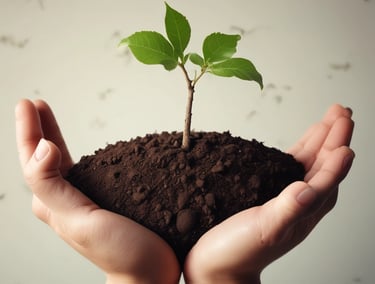 Illustration of one of the five Ayurvedic elements — earth or ether element