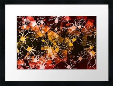 Neuroplasticity conceptual artwork: intricate brain mapping visualization for medical and science of