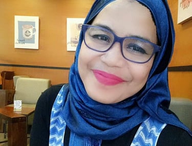 Woman in Blue Hijab