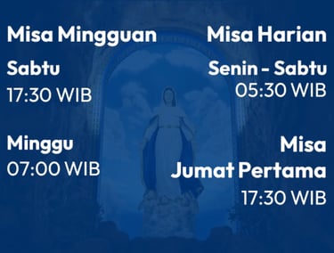Jadwal Misa Gereja St. Bernadeth, Rangkui