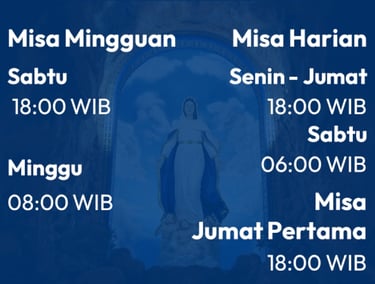 Jadwal Misa Gereja St. Carolus Boromeus, Lingga
