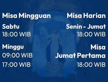 Jadwal Misa Gereja St. Petrus, Lubuk Baja