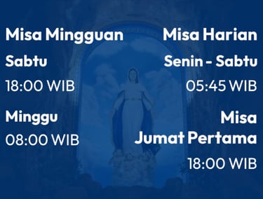 Jadwal Misa Gereja St. Perawan Maria Pengantara Segala Rahmat, Sungailiat