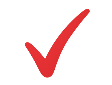 red check-mark that confirms Accord Extermination completely erradicates Bed Bugs