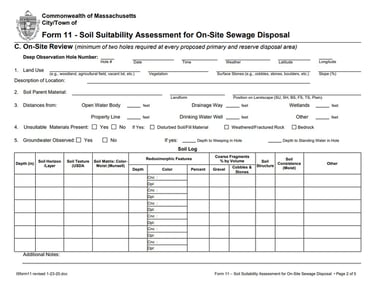Perc Test for Septic in Massachusetts