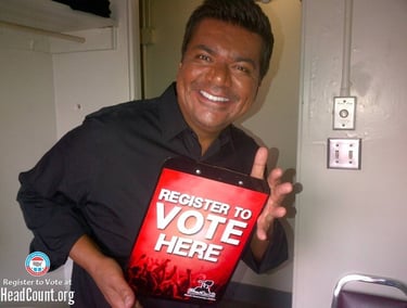 Celebrities use Facebook and Twitter to register voters