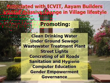 Associated with ICVIT, Aayam Builders created massive change in Village lifestyle