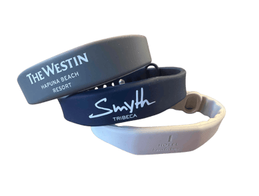 Bracelets silicones RFID avec gravure et gravure teintée