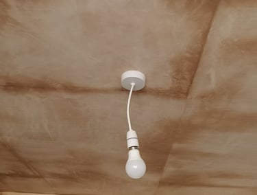 New lighting point installed after rewire completed