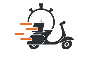 a scooter scooter with a clock on the side