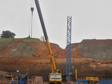 Guindaste para obras civis e infraestrutura