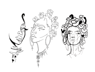 afro linework