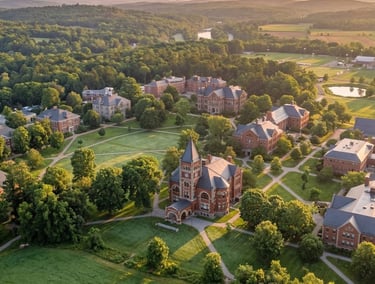 Thompson Hall on the University of New Hampshire campus, Durham, NH