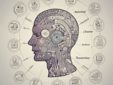 A student solving math problems on a blackboard with red chalk highlights.