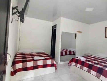 Habitación dos camas  en Finca Agroturistica el Castilllo