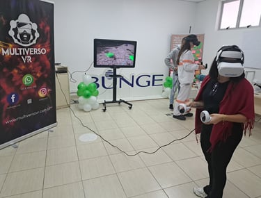 "Evento com VR para treinamento 