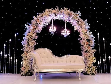 Reception Decoration at our Crystal Palace at Mihira Banquets