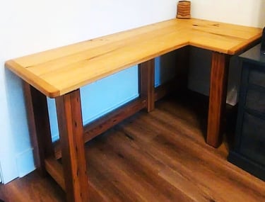 This product is manufactured to order. Modern Wood Computer Desk.