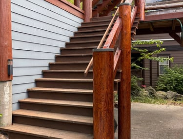 Nanaimo home railing and post repair, completed by Vancouver Island company Embassy Restorations