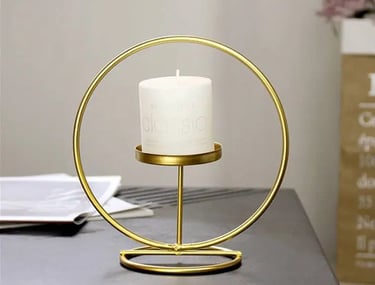 Round shaped, Fine Brass candle holder