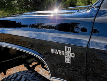 A truck with Ceramic Coating from D and P auto detailing