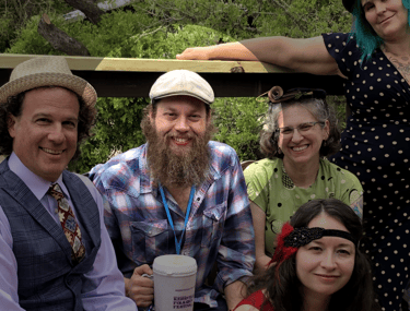 Tom Crail, Mazel Tov Kocktail Hour's tuba and bull fiddle player