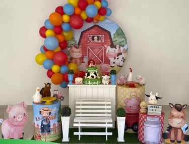 Aluguel de decoração infantil Fazendinha na Freguesia do Ó com mesa decorada temática