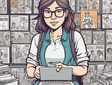 A cheerful child attending an interactive online class on a laptop.