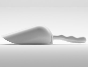 Professional white HACCP scoop for flour and grains. Food-grade certified.