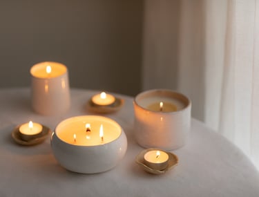 Customized scented candles with  and 3 wick